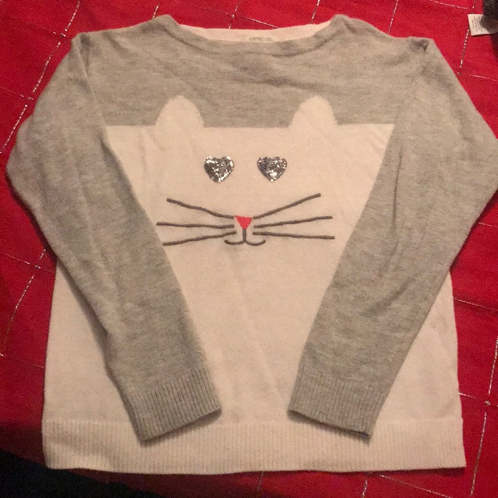 JCrew Kids cat sweater